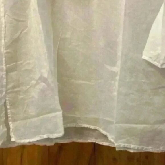 Kristense Du Nord Blouse/Coverup Size-3 Sheer Fabric In White NWT - Picture 2 of 6
